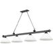 Cordon 4 Light 81.25 inch Bronze Plate Billiard Ceiling Light in Matte Opal Glass