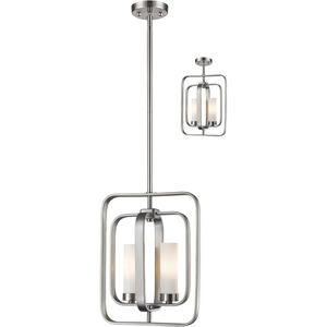 Aideen 2 Light 11 inch Brushed Nickel Pendant Ceiling Light