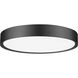 Kawan LED 20 inch Matte Black Flush Mount Ceiling Light