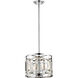 Mersesse 3 Light 11.5 inch Chrome Pendant Ceiling Light in 8.58, Clear and Chrome