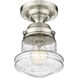 Vaughn 1 Light 6 inch Brushed Nickel Flush Mount Ceiling Light