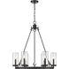 Marlow 6 Light 27.5 inch Matte Black Outdoor Chandelier