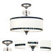 Cosmopolitan 3 Light 15.5 inch Chrome Semi Flush Mount Ceiling Light