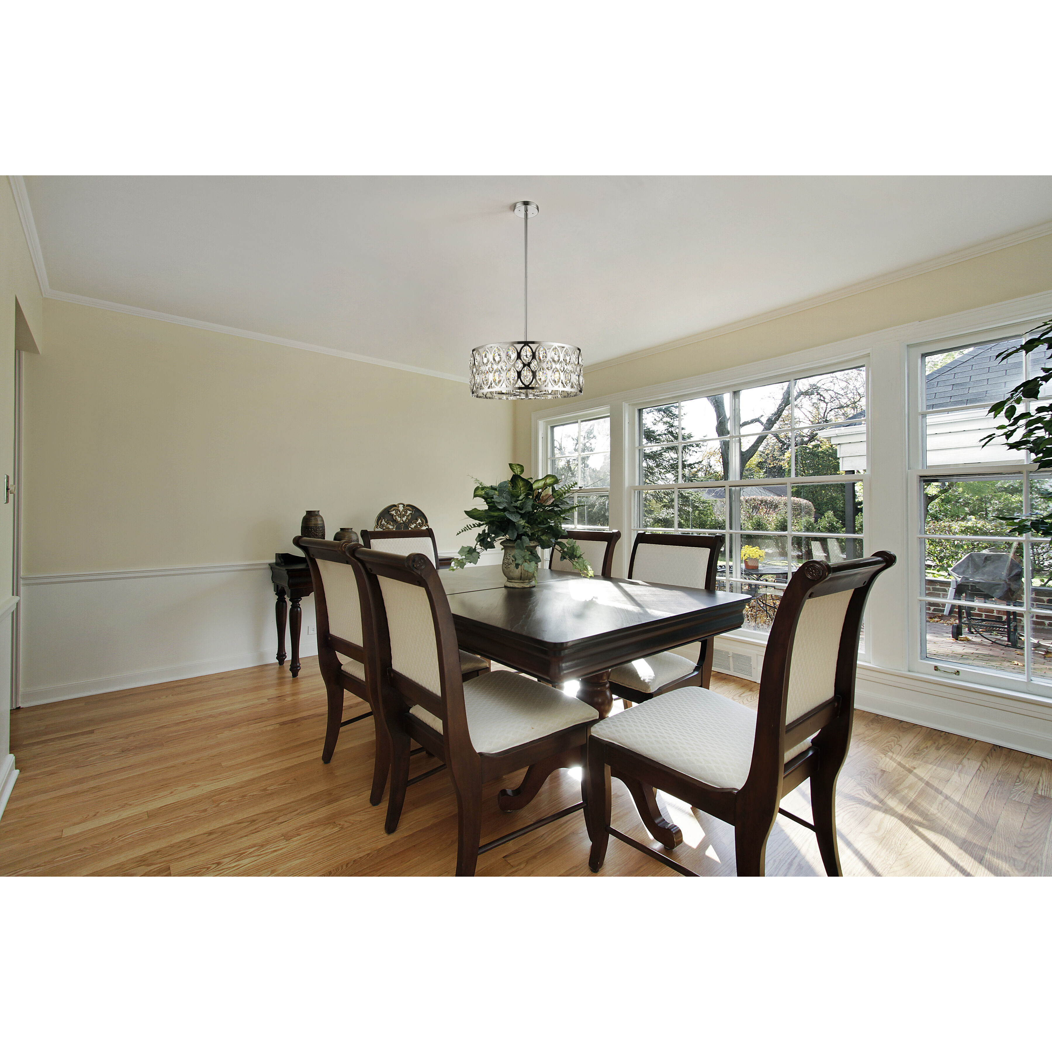 Dealey 6 Light 23.25 inch Chrome Chandelier Ceiling Light