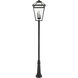 Talbot 4 Light 128.75 inch Black Outdoor Post Mounted Fixture