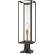 Dunbroch 1 Light 29.75 inch Deep Bronze and Outdoor Brass Outdoor Pier Mounted Fixture