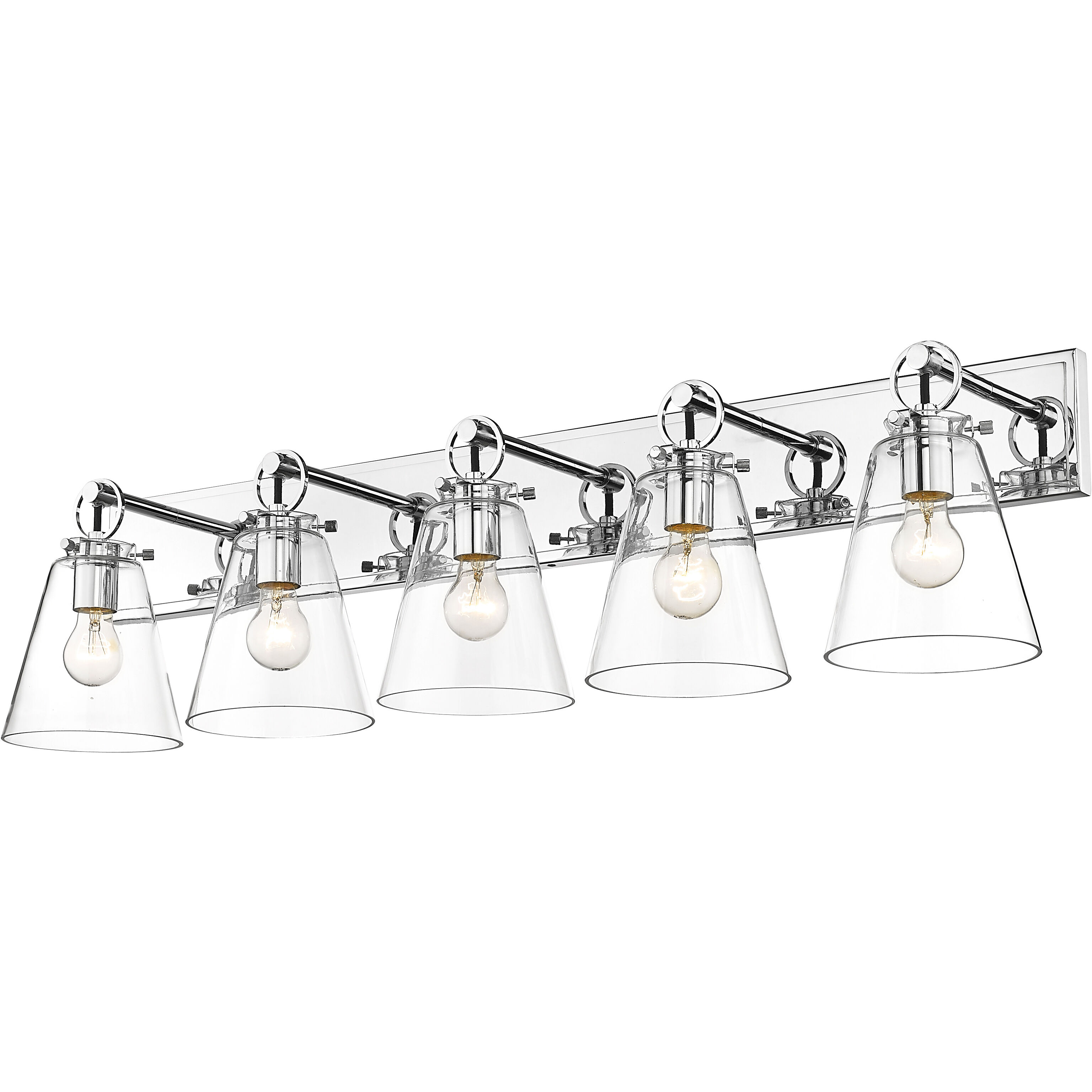 Harper 5 Light 39.75 inch Chrome Vanity Wall Light