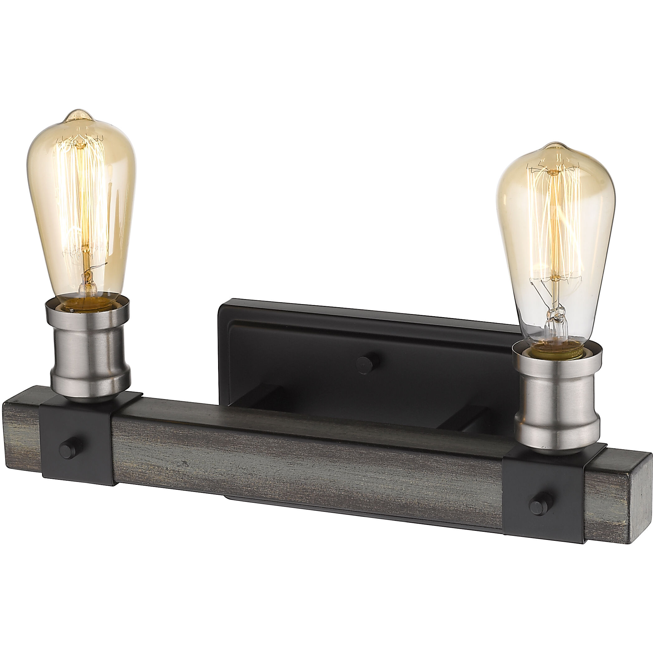 Kirkland 2 Light 14 inch Ashen Barnboard Vanity Wall Light