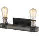 Kirkland 2 Light 14 inch Ashen Barnboard Vanity Wall Light