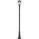 Talbot 3 Light 113.75 inch Black Outdoor Post Mounted Fixture in Clear Beveled Glass