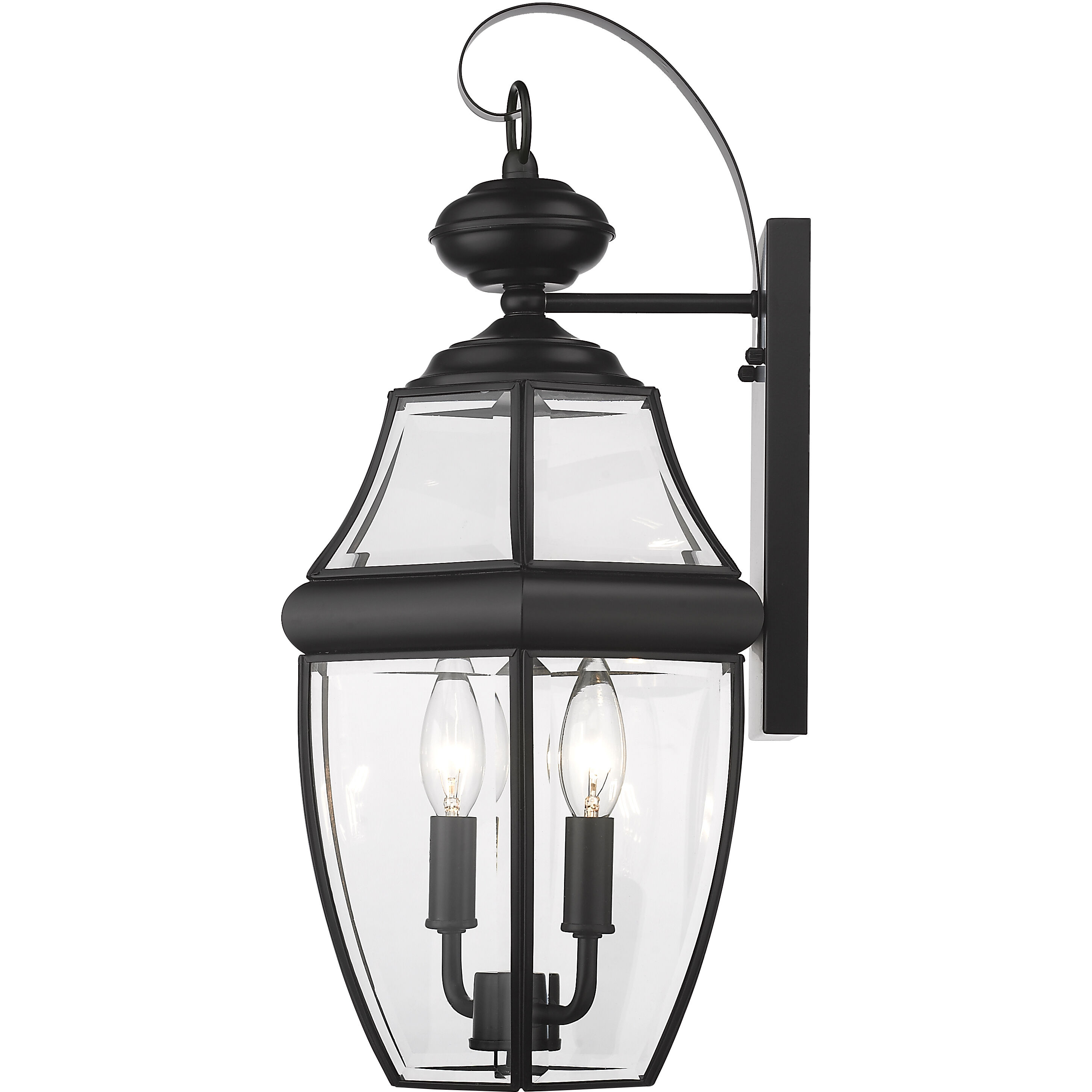 Westover 2 Light 20.25 inch Black Outdoor Wall Light