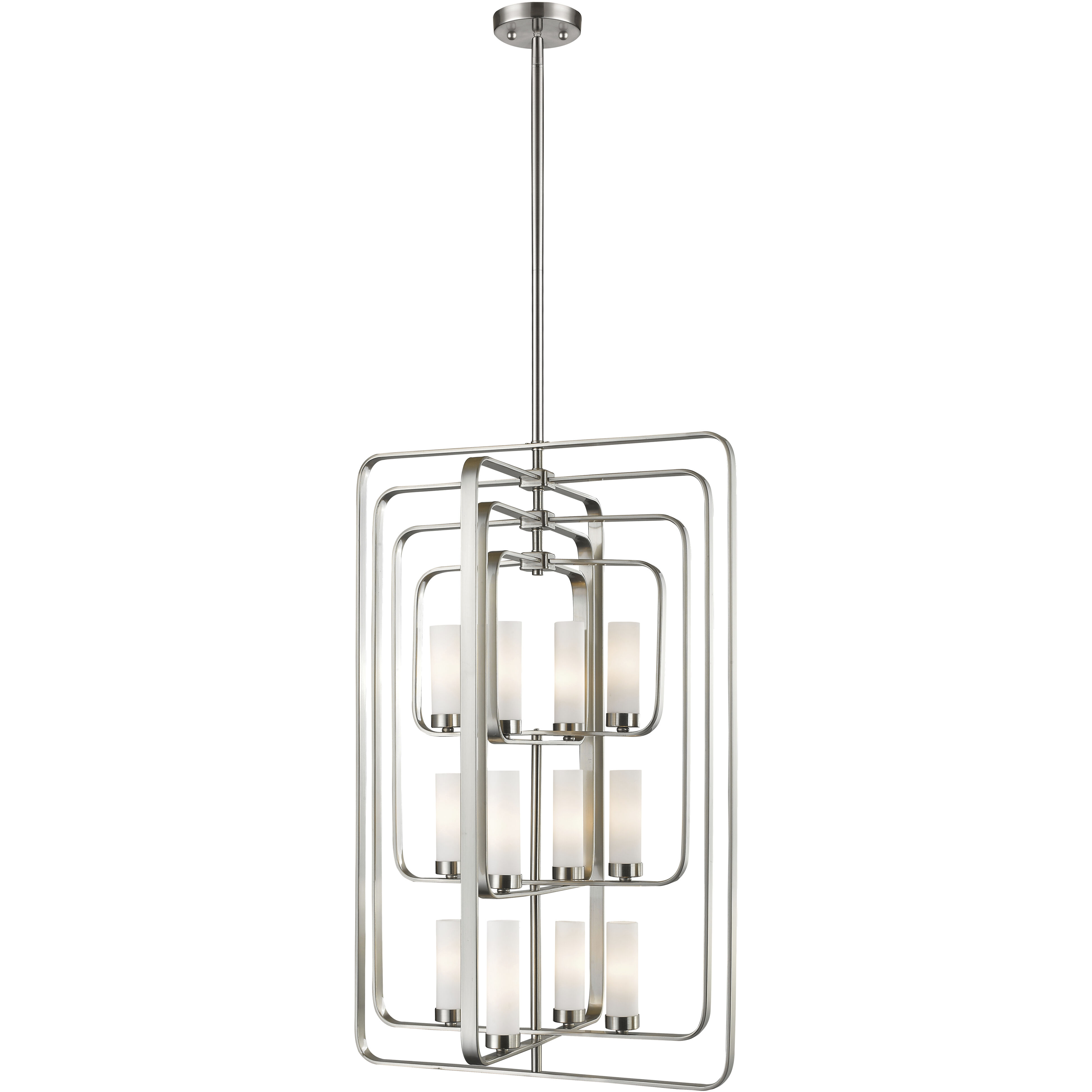Aideen 12 Light 24.25 inch Brushed Nickel Chandelier Ceiling Light