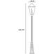 Talbot 4 Light 128.75 inch Black Outdoor Post Mounted Fixture