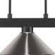 Cobalt 3 Light 46 inch Matte Black Billiard Ceiling Light in Metal Brushed Nickel