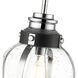Burren 1 Light 8.75 inch Matte Black and Chrome Pendant Ceiling Light
