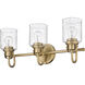 Kinsley 3 Light 22 inch Heirloom Gold Bath Vanity Wall Light in Heritage Gold