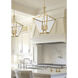 Montalcino 6 Light 26 inch Rubbed Brass Chandelier Ceiling Light