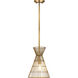 Alito 1 Light 11 inch Rubbed Brass Pendant Ceiling Light