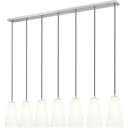 Farrell 7 Light 54 inch Brushed Nickel Linear Chandelier Ceiling Light