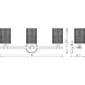 Dover Street 3 Light 24.5 inch Brushed Nickel Vanity Wall Light