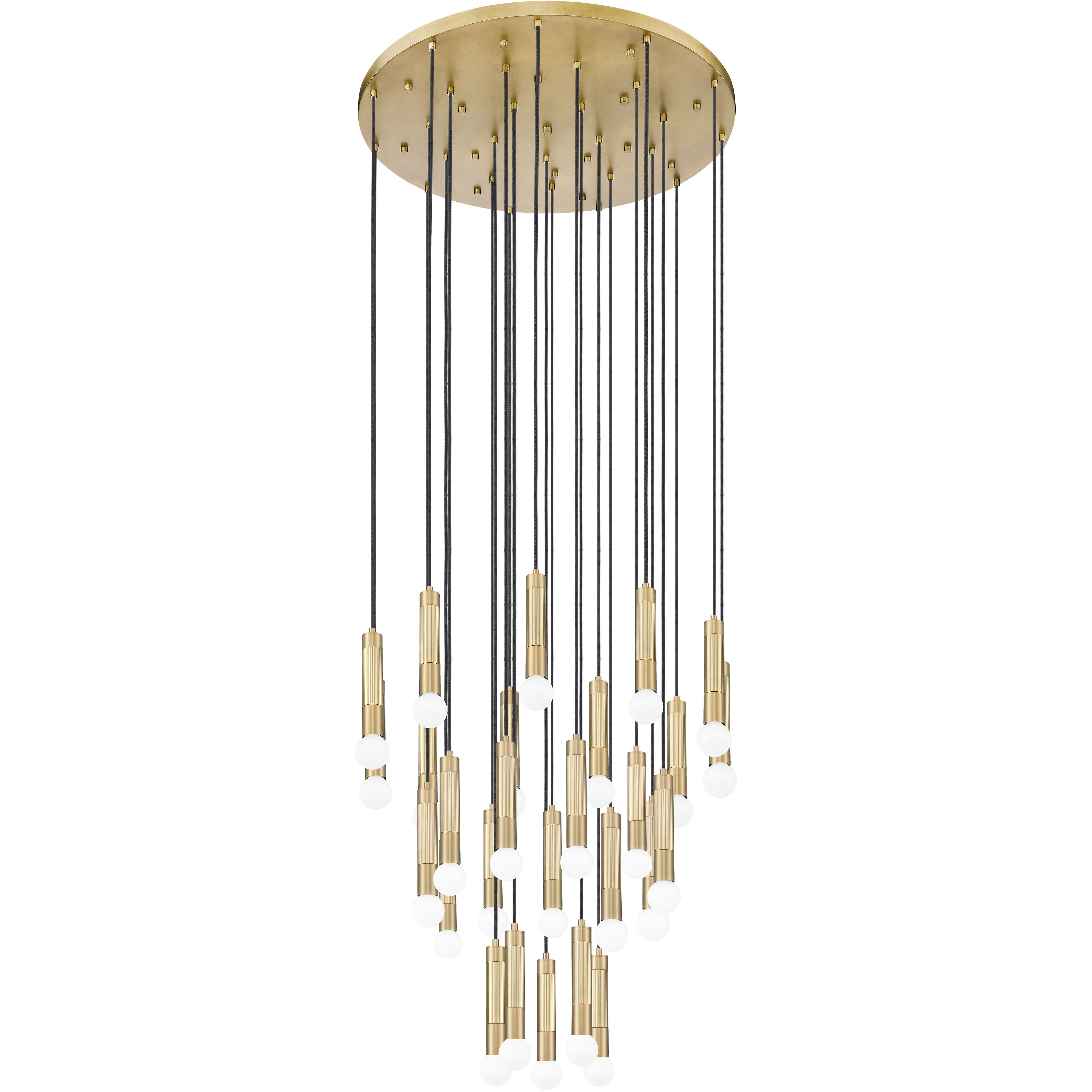 Stari 27 Light 36 inch Modern Gold Chandelier Ceiling Light
