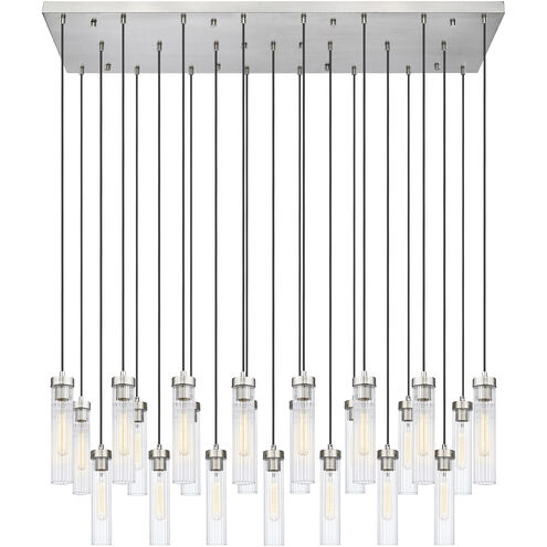 Beau 23 Light 54 inch Brushed Nickel Linear Chandelier Ceiling Light