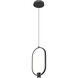 Saros LED 8.75 inch Matte Black Pendant Ceiling Light