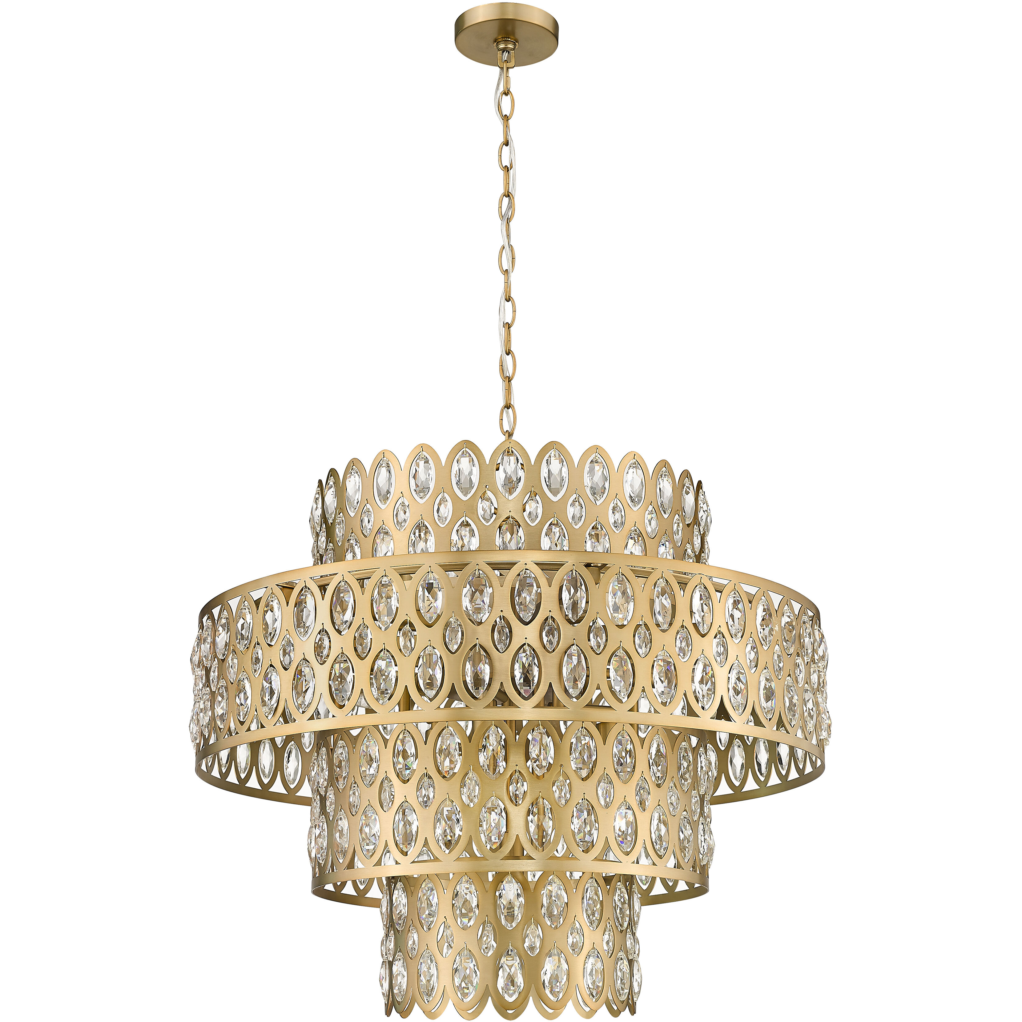 Dealey 13 Light 25.75 inch Heirloom Brass Chandelier Ceiling Light