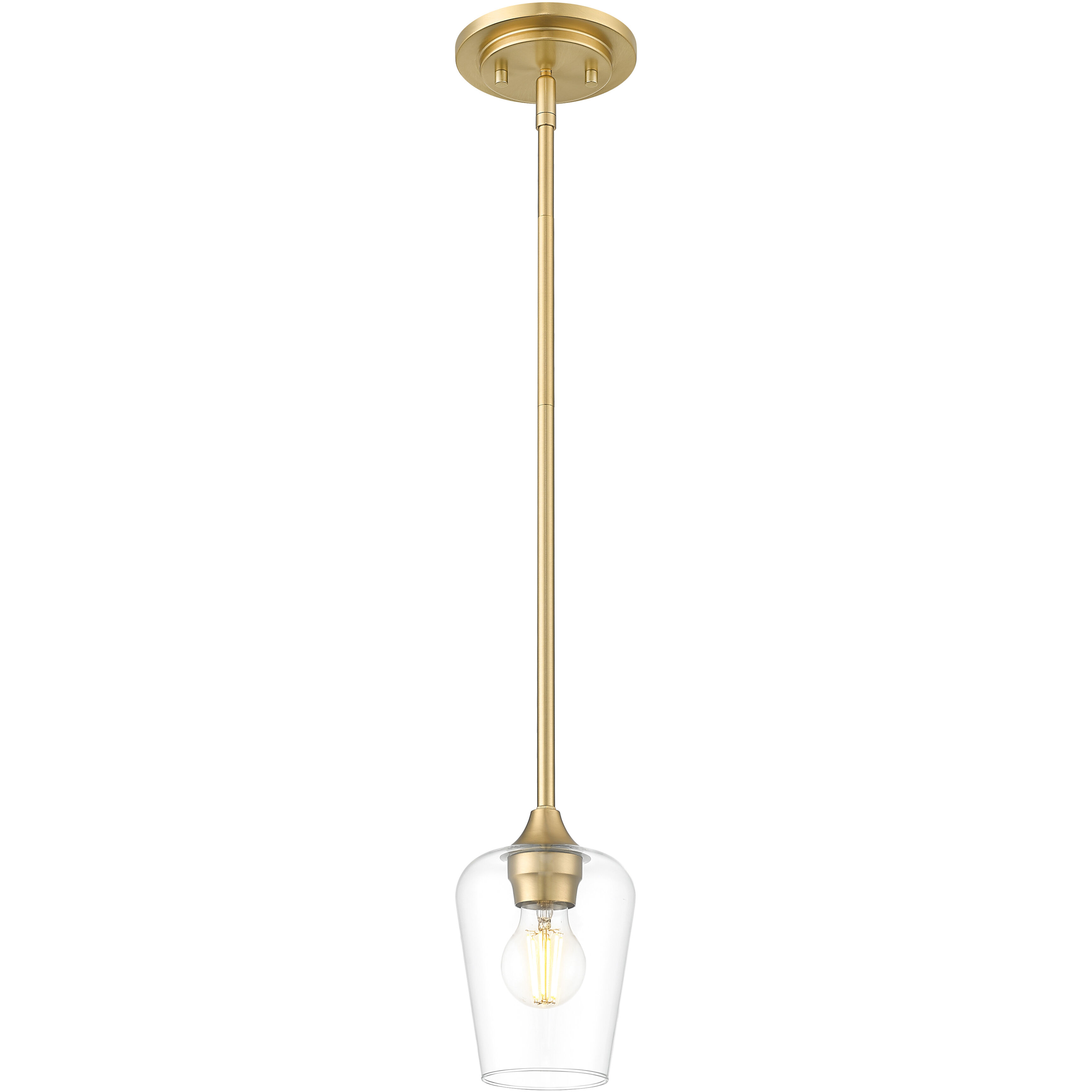 Joliet Pendant Ceiling Light in Burnished Brass