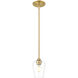 Joliet Pendant Ceiling Light in Burnished Brass
