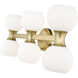 Artemis 6 Light 25 inch Modern Gold Vanity Wall Light