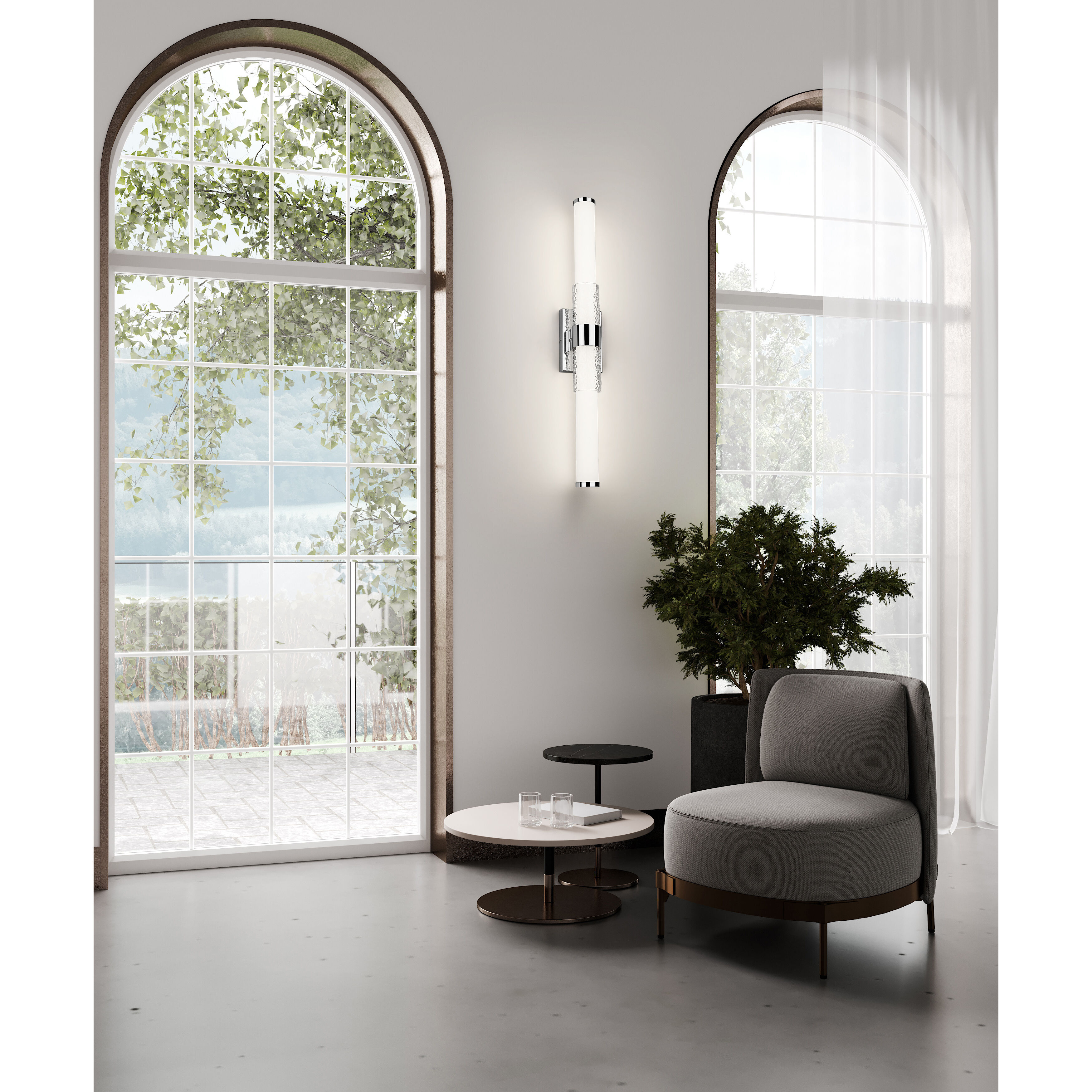 Egon LED 32 inch Chrome Bath Vanity Light Wall Light