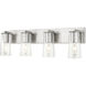 Titus 4 Light 32 inch Brushed Nickel Bath Vanity Light Wall Light