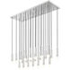 Stari Linear Chandelier Ceiling Light in Brushed Nickel