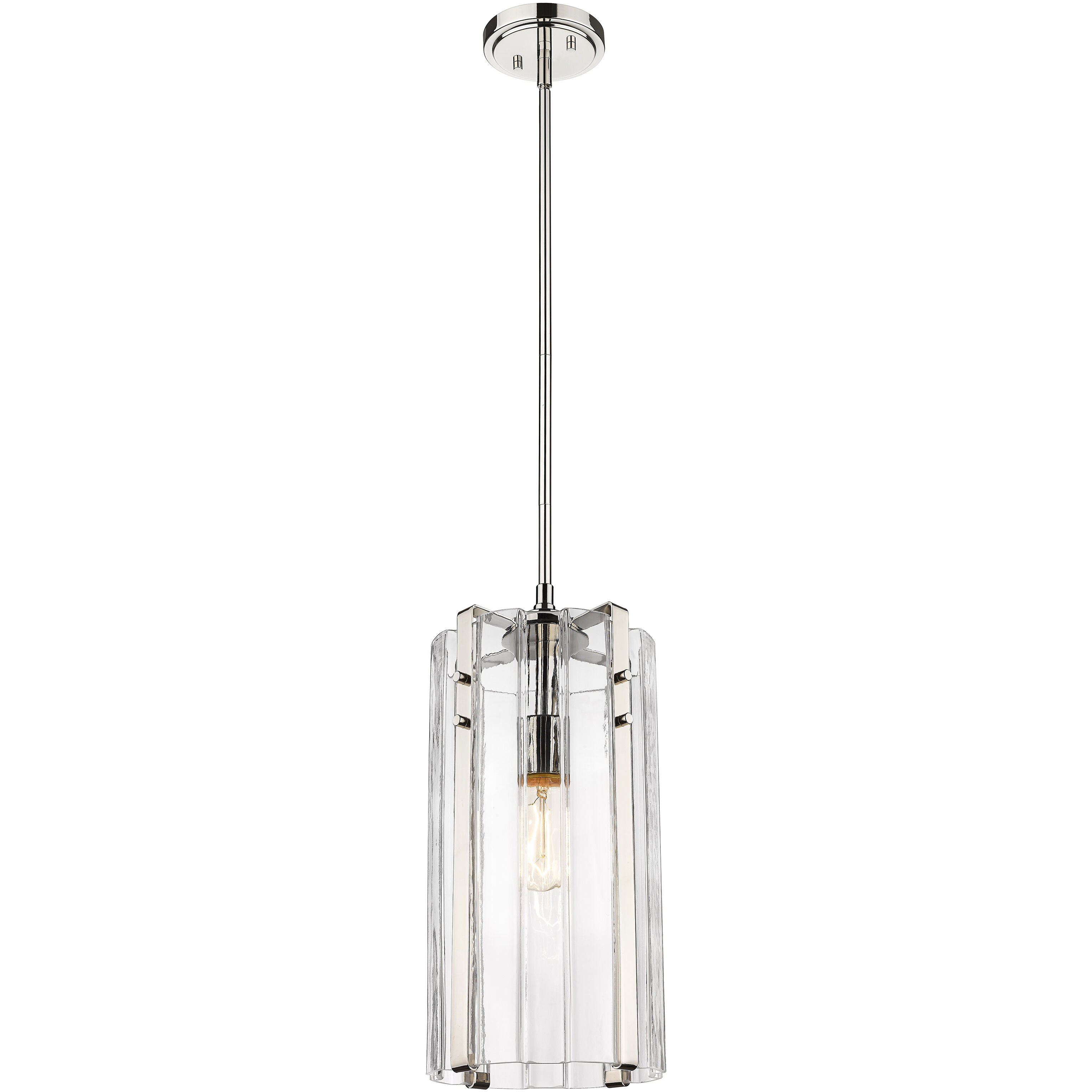 Alverton 1 Light 8 inch Polished Nickel Pendant Ceiling Light