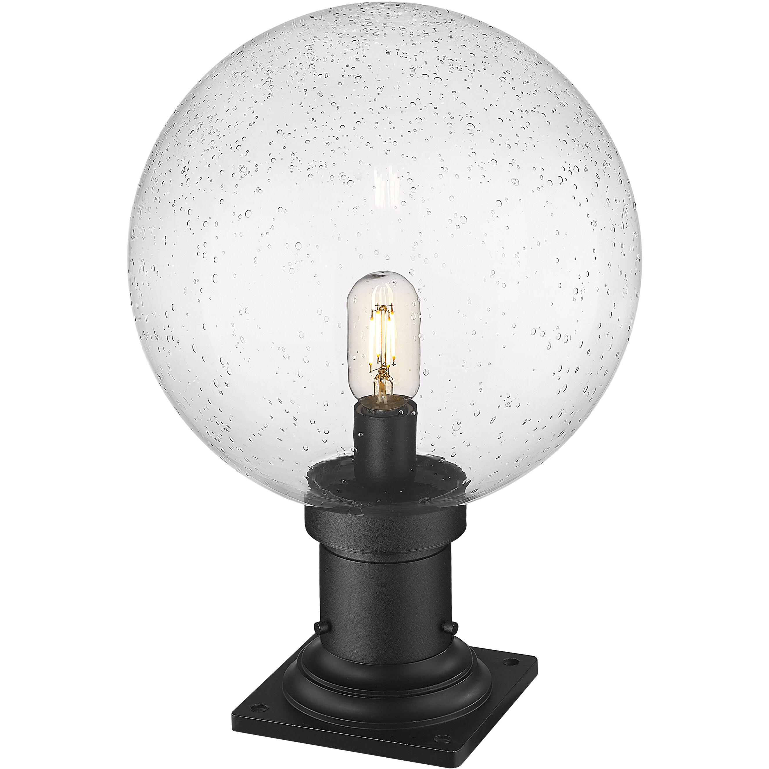 Laurent 1 Light 17.75 inch Black Outdoor Pier Mounted Fixture