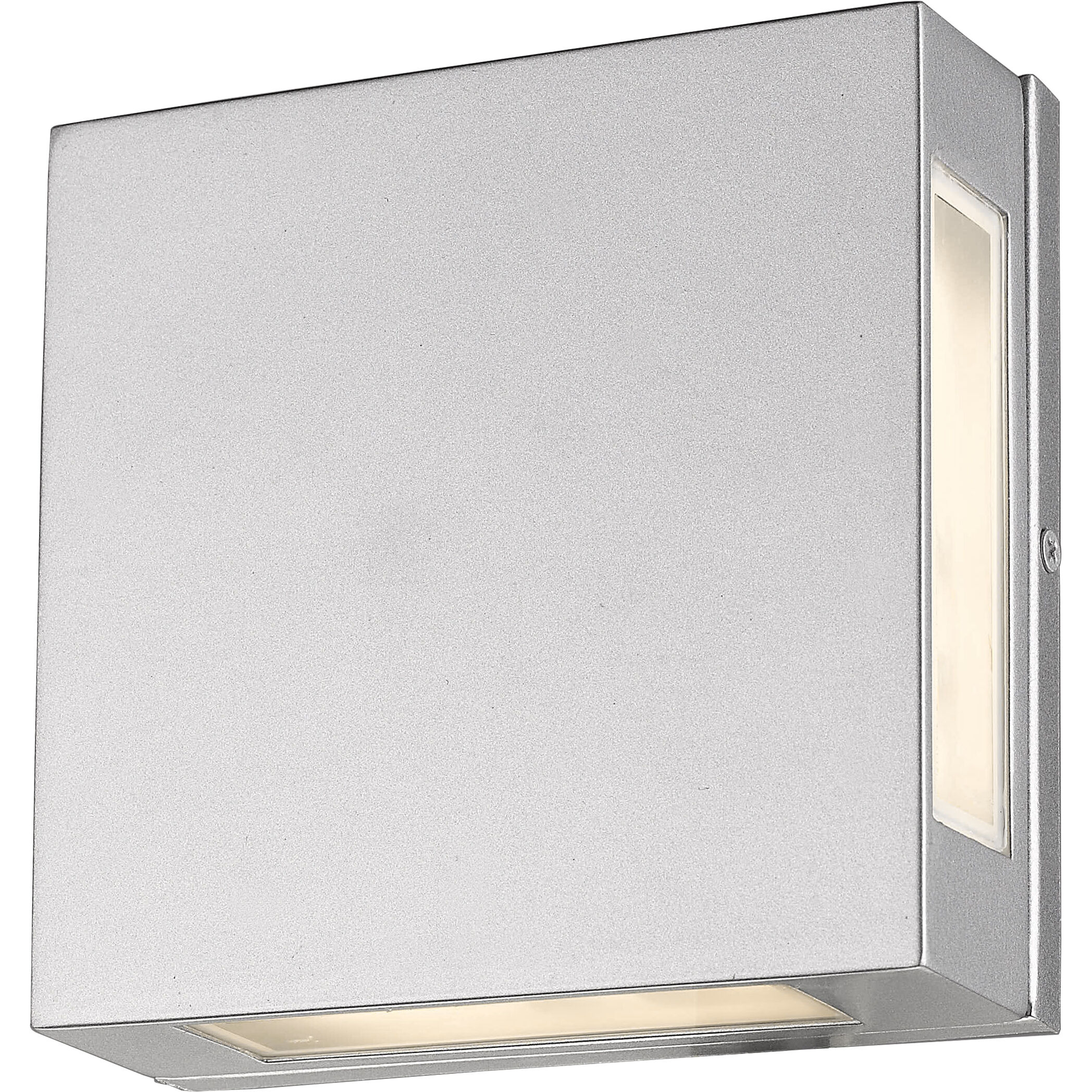 Quadrate LED 9.25 inch Silver Outdoor Wall Light