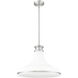 Reznor 1 Light 18 inch Brushed Nickel Pendant Ceiling Light