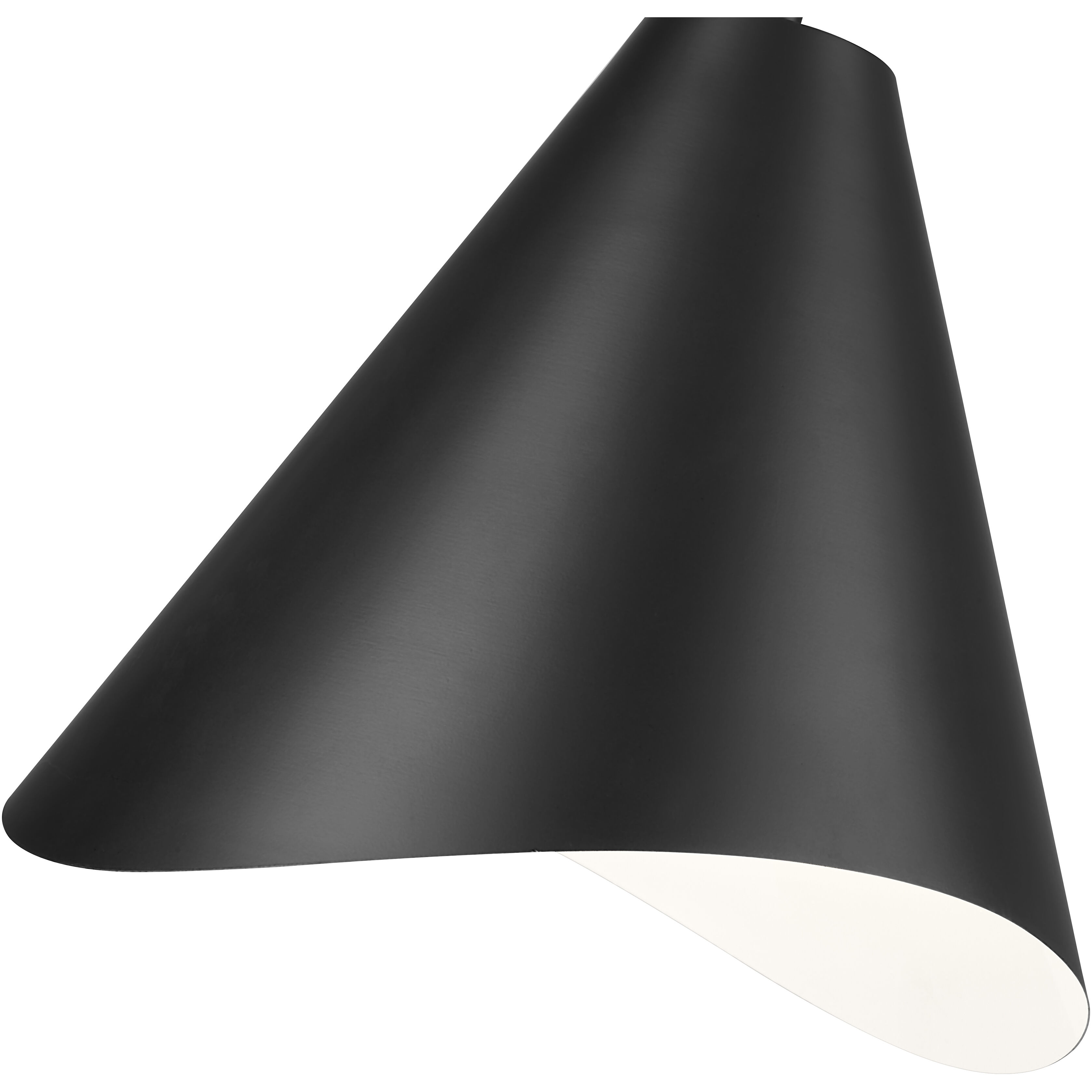 Aria 1 Light 12 inch Matte Black Pendant Ceiling Light in Matte Black & Inner White