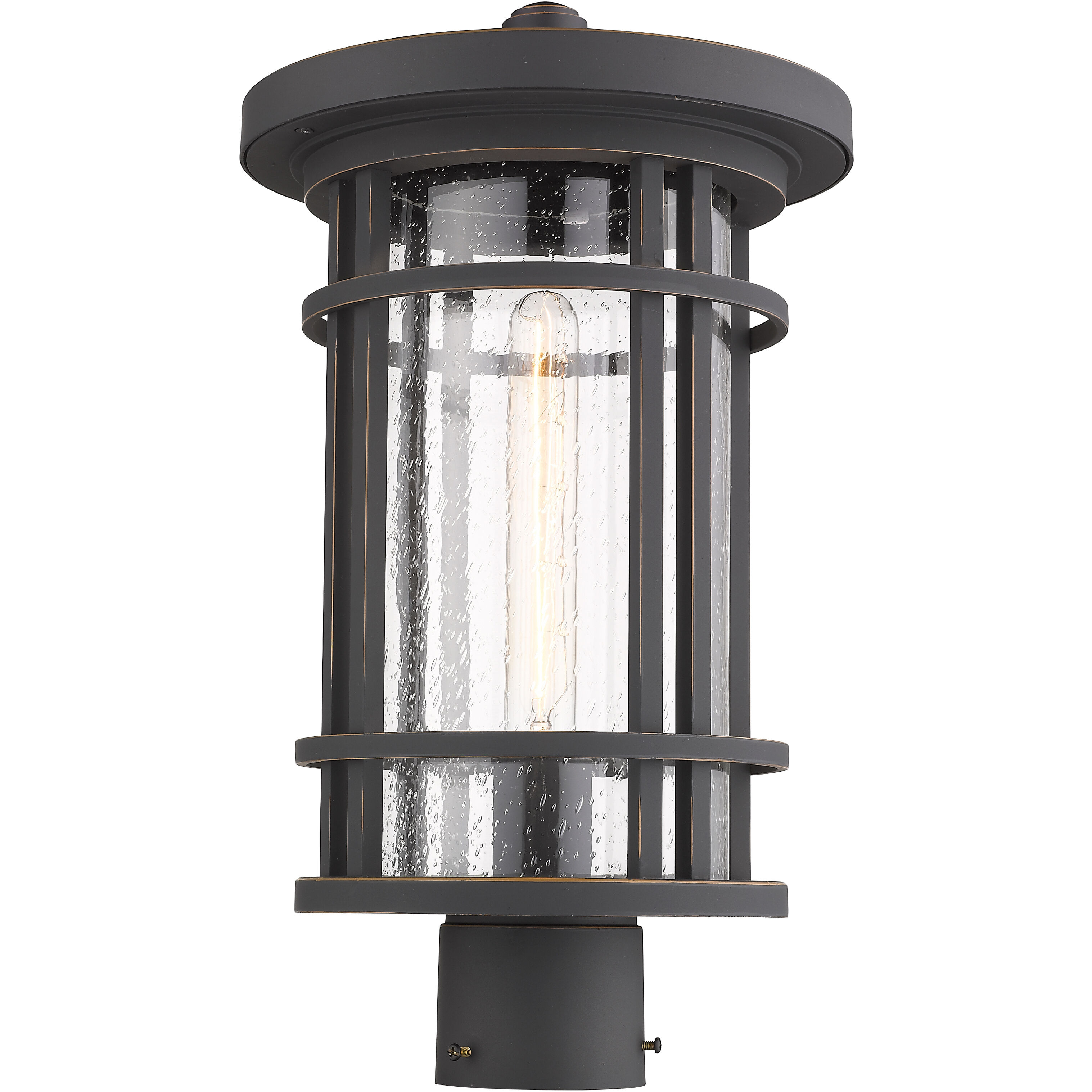 Jordan 1 Light 17.75 inch Oil Rubbed Bronze Outdoor Post Mount Fixture