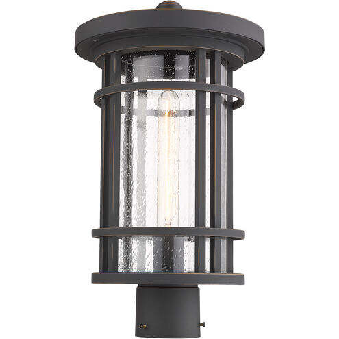 Jordan 1 Light 17.75 inch Oil Rubbed Bronze Outdoor Post Mount Fixture