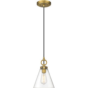Harper 1 Light 8 inch Rubbed Brass Pendant Ceiling Light