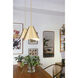 Aria 1 Light 18 inch Modern Gold Pendant Ceiling Light in Modern Gold & Inner White