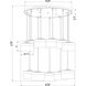Renaud LED 28 inch Matte Black Chandelier Ceiling Light