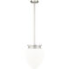 Gideon 1 Light 12.5 inch Brushed Nickel Pendant Ceiling Light