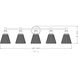 Auden 5 Light 39.75 inch Matte Black Bath Vanity Wall Light