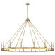 Barclay 16 Light 62 inch Rubbed Brass Chandelier Ceiling Light