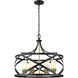 Malcalester 6 Light 24 inch Matte Black and Olde Brass Chandelier Ceiling Light