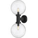 Laurent 2 Light 30 inch Black Outdoor Wall Light