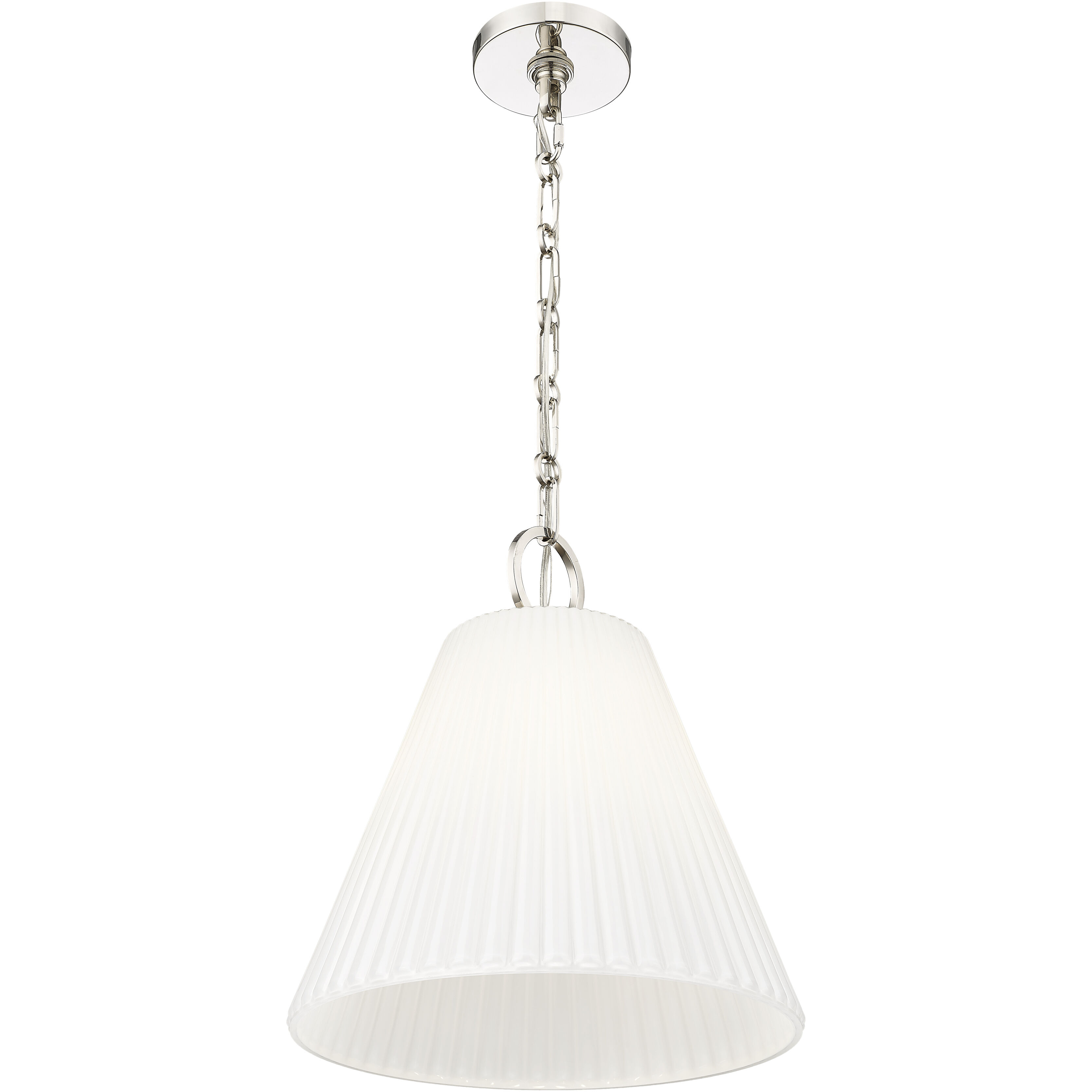 Alaric 1 Light 14 inch Polished Nickel Pendant Ceiling Light